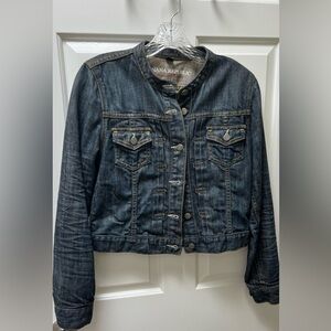 Banana Republic Premium Denim collarless jacket, size S